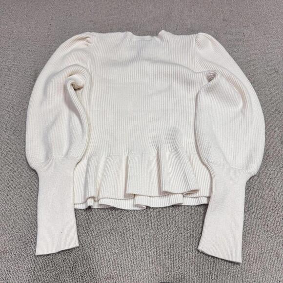 Express White Ribbed Sweater - Picture 8 of 11